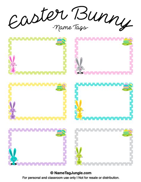 Free Printable Easter Name Tags